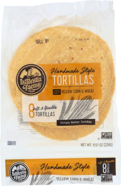 LA TORTILLA FACTORY: Hand Made Yellow Corn Tortillas, 11.57 oz