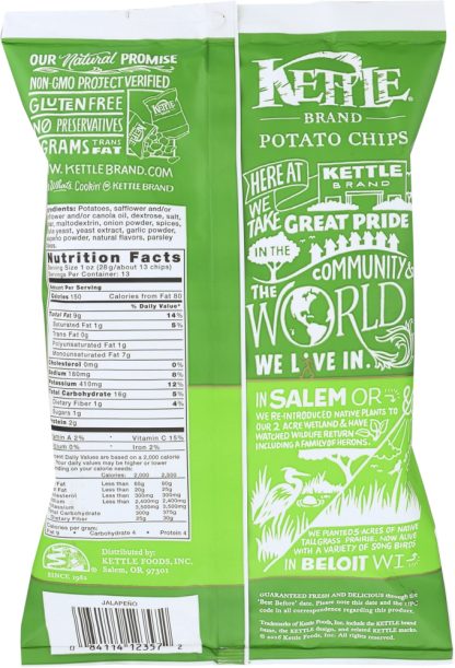 KETTLE FOODS: Chip Potato Jalapeno Party Size, 13 oz