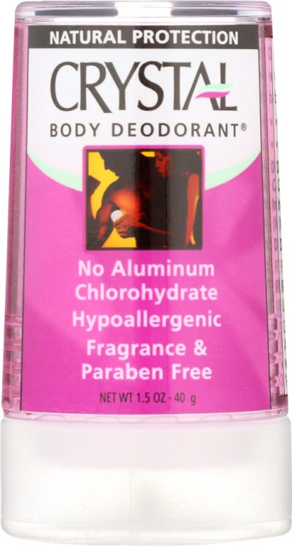 CRYSTAL BODY DEODORANT: Travel Stick Hypoallergenic Fragrance And Paraben Free, 1.5 oz