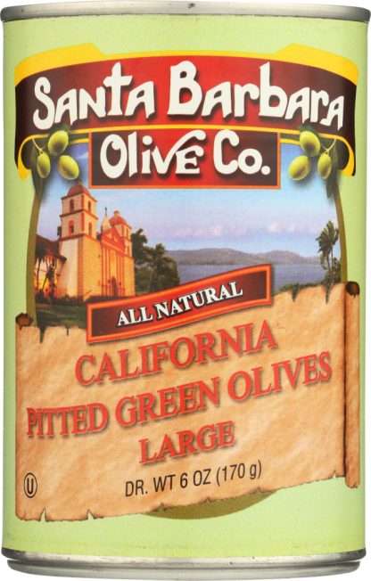 SANTA BARBARA: Olive Large Pitted Green, 5.75 oz