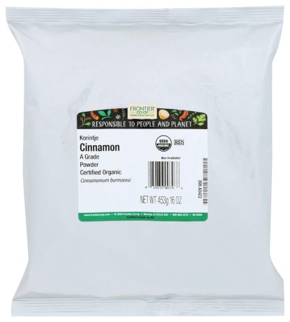FRONTIER: Natural Products Organic Ground Cinnamon, 16 oz