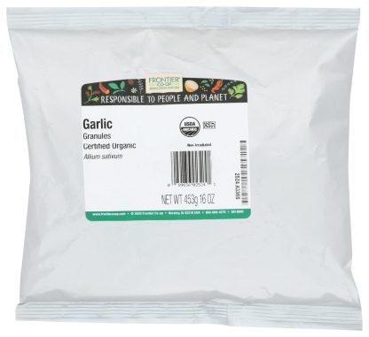 FRONTIER NATURAL PRODUCTS: Organic Garlic Granules, 16 oz