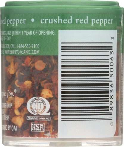 SIMPLY ORGANIC: Mini Crushed Red Pepper, .42 oz