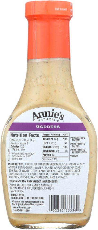 ANNIE'S NATURALS: Original Goddess Dressing, 8 oz