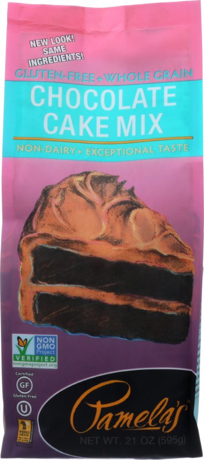 PAMELAS: Gluten Free Chocolate Cake Mix, 21 oz