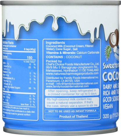 NATURES CHARM: Sweetened Condensed Coconut Milk, 11.25 oz