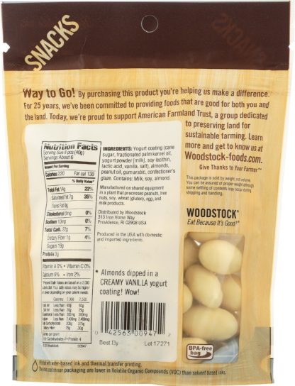 WOODSTOCK: Almonds Yogurt, 8.5 OZ