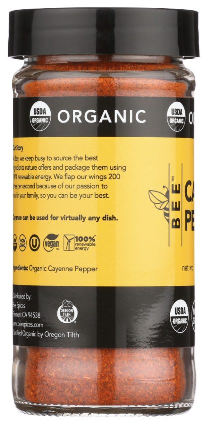 BEE SPICES: Pepper Cayenne Org, 1.9 oz.