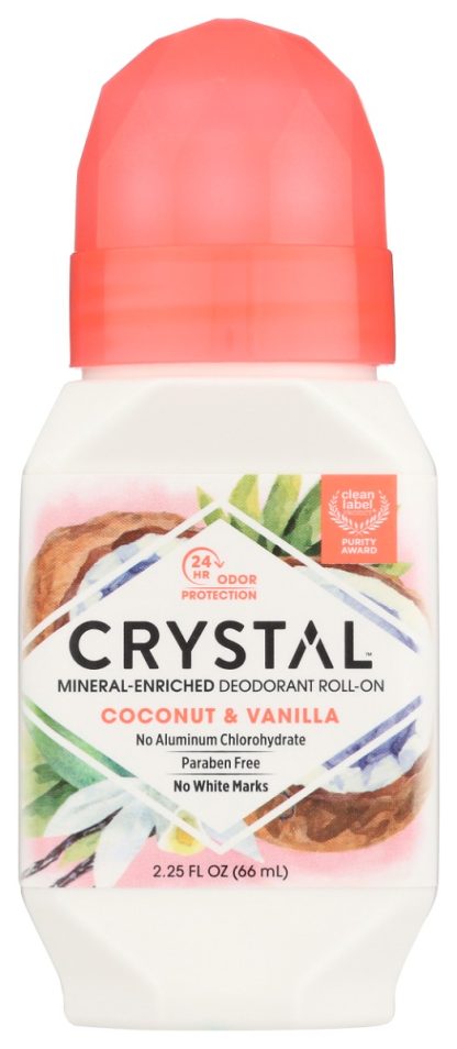 CRYSTAL BODY DEODORANT: Deodorant Vanila Conut, 2.25 FL OZ