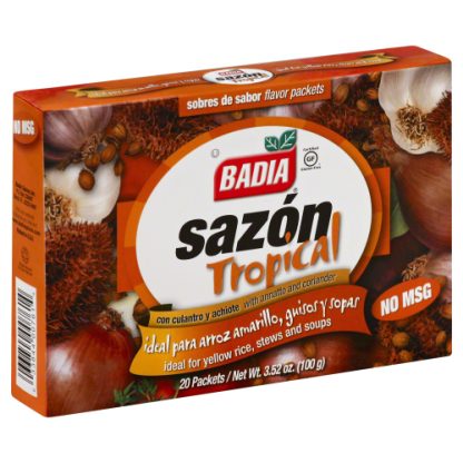 BADIA: Sazon Tropical W Clntro 20Pk, 3.5 oz