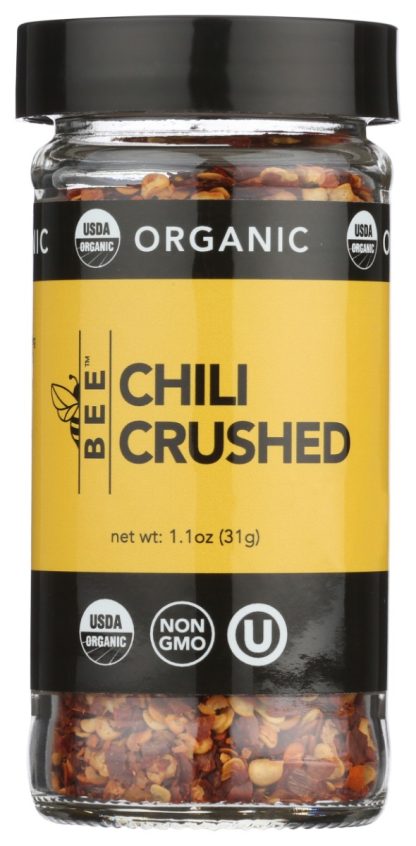 BEE SPICES: Chili Crushed Org, 1.1 oz