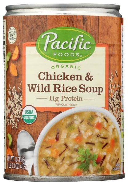 PACIFIC FOODS: Soup Chkn Wild Rice Org, 16.3 OZ