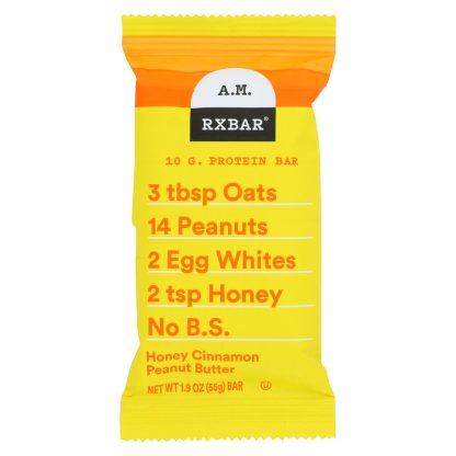RXBAR: AM Honey Cinnamon Peanut Butter Protein Bar, 1.9 oz