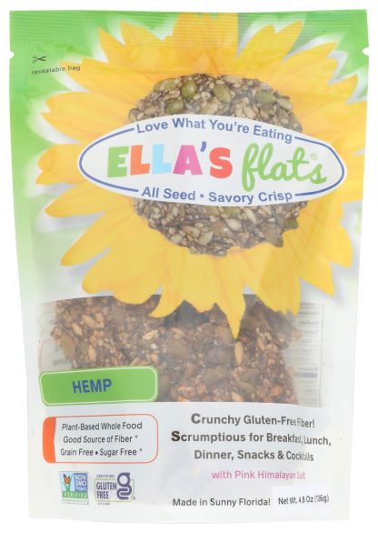 ELLAS FLATS: Crackers Hemp, 6 oz