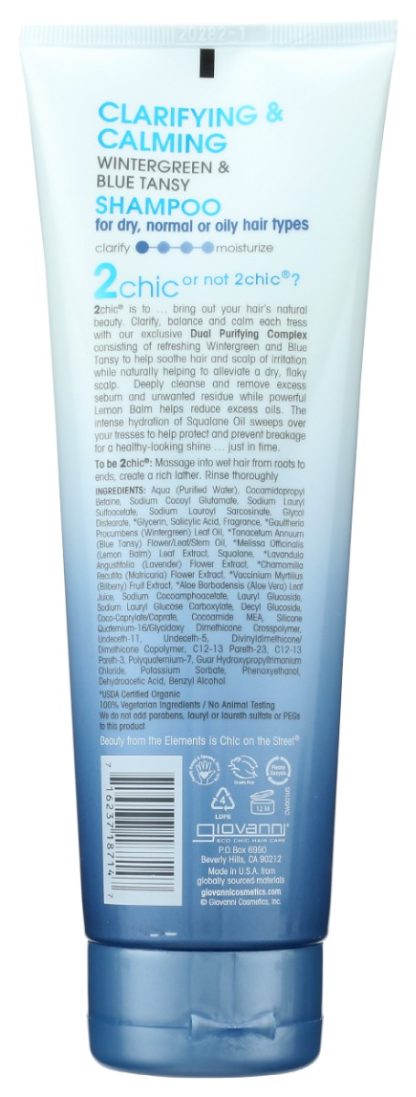 GIOVANNI COSMETICS: Shampoo Clarify Calming, 8.5 OZ