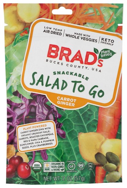 BRADS PLANT BASED: Salad To Go Carrot Ginger, 2 oz