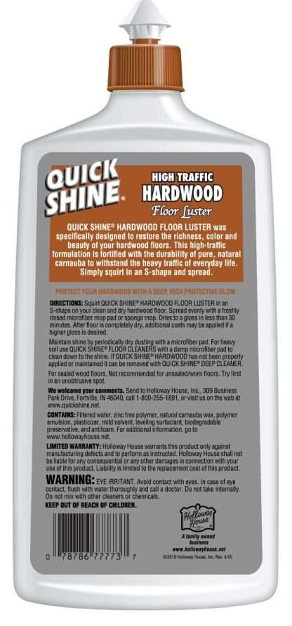 HOLLOWAY HOUSE: Quick Shine Hardwood Floor Luster, 27 FL OZ