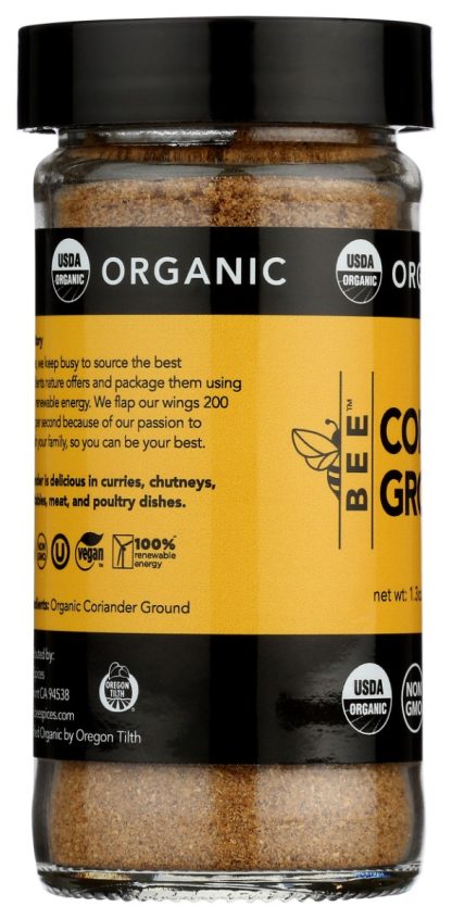 BEE SPICES: Coriander Ground Org, 1.3 oz