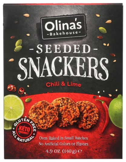 OLINAS BAKEHOUSE: Crackers Seeded Chili Lme, 4.9 oz