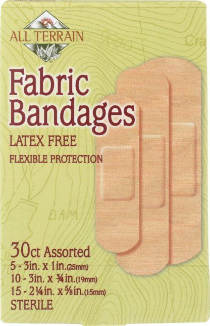 ALL TERRAIN: Fabric Bandages Assorted, 30 pc