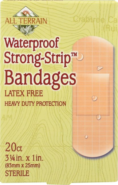 ALL TERRAIN: Waterproof Strong Strip Bandages, 20 pc