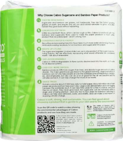 CABOO: 2-Ply Bathroom Tissue 300 Sheets, 4 Rolls