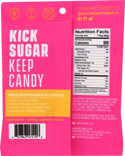 SMARTSWEETS: Candy Gummy Bear Fruity, 1.8 oz