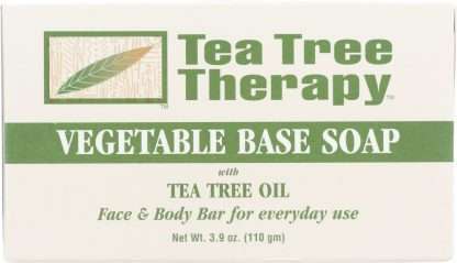 TEA TREE THERAPY: Vegetable Base Soap with Tea Tree Oil, 3.9 oz