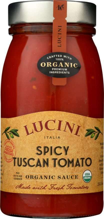 LUCINI: Italia Tomato Sauce Spicy Tuscan, 25.5 oz
