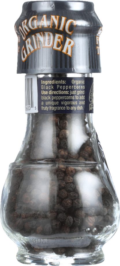 DROGHERIA & ALIMENTARI: Organic Black Pepper Corns Mill, 1.58 oz