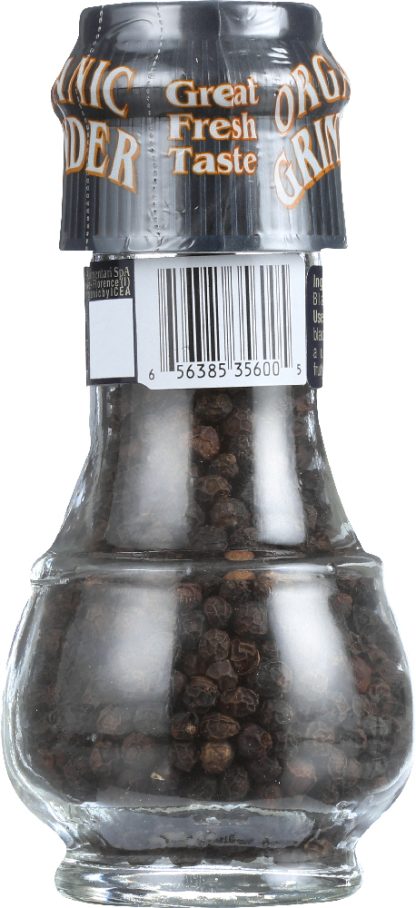 DROGHERIA & ALIMENTARI: Organic Black Pepper Corns Mill, 1.58 oz
