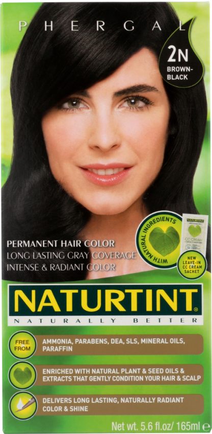NATURTINT: Permanent Hair Color 2N Brown-Black, 5.28 oz