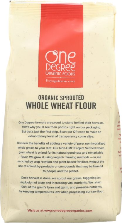 ONE DEGREE: Flour Whole Wheat Sprouted Organic, 32 oz