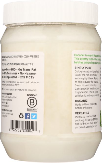NUTIVA: Organic Virgin Coconut Oil, 29 oz