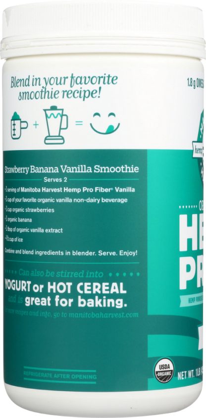 MANITOBA HARVEST: Organic Hemp Protein Vanilla, 16 oz