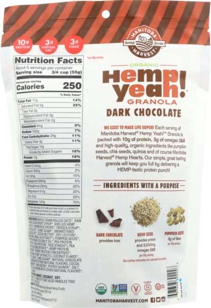 MANITOBA HARVEST: Granola Hemp Dark Chocolate, 10 oz