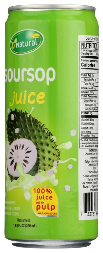 DNATURAL: Juice Soursop, 10.8 FL OZ
