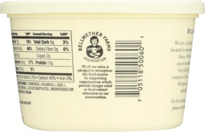 BELLWETHER FARMS: Sheep Milk Yogurt Plain, 16 oz