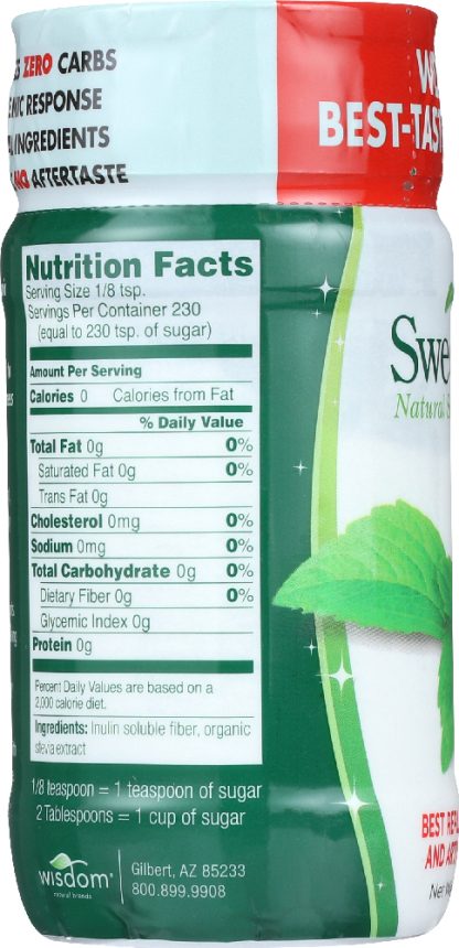 SWEETLEAF STEVIA: Natural Stevia Sweetener Shaker, 4 oz