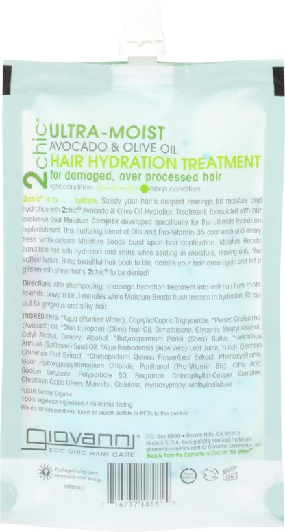 GIOVANNI COSMETICS: Oil Hair Treatment Avocado Olive Oil, 1.75 oz