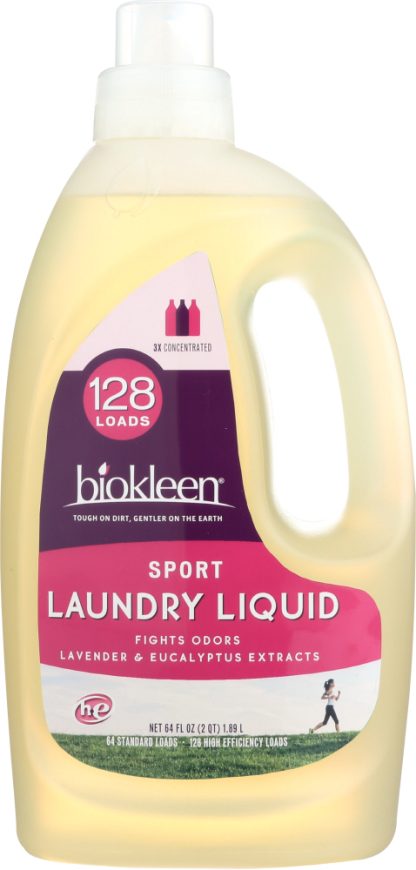 BIO KLEEN: Laundry Liquid Sport Lavender Lavender, 64 oz