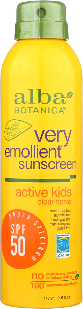 ALBA BOTANICA: Kids Spray Sunscreen Spf 50, 6 oz