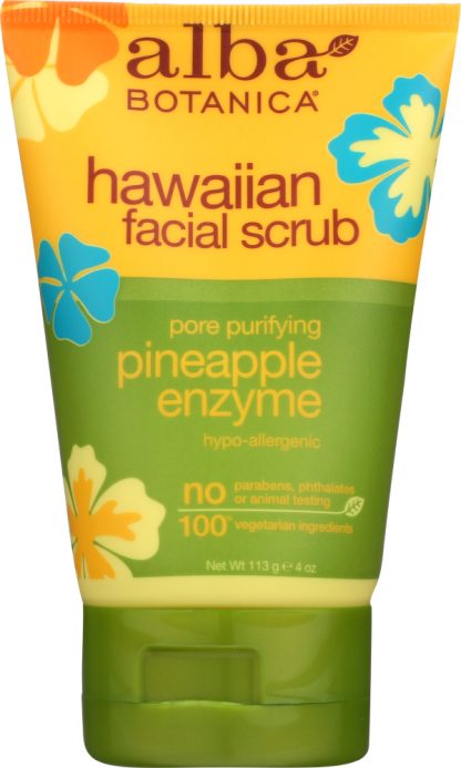 ALBA BOTANICA: Hawaiian Pineapple Enzyme Facial Scrub, 4 oz