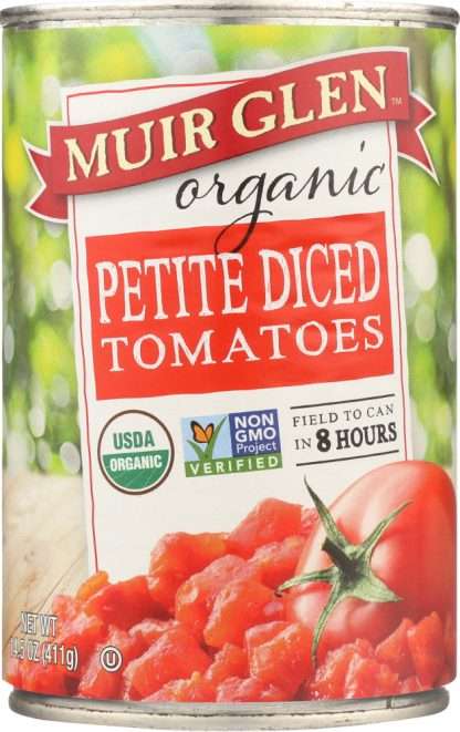 MUIR GLEN: Organic Petite Diced Tomatoes Original, 14.5 oz