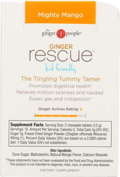 GINGER PEOPLE: Ginger Rescue Mighty Mango, 0.55 oz