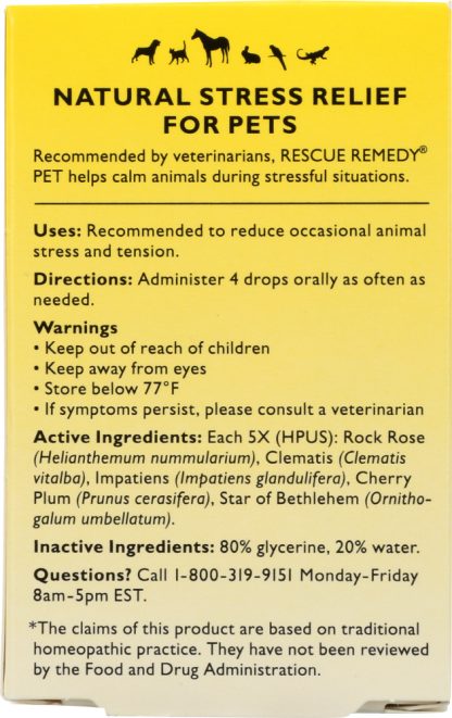 BACH: Flower Remedies Pet Rescue Remedy, 0.35 oz