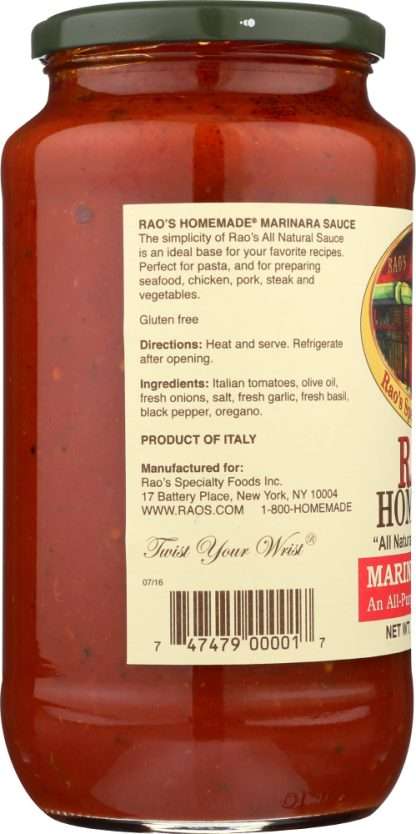 RAO'S HOMEMADE: Marinara Sauce, 32 oz