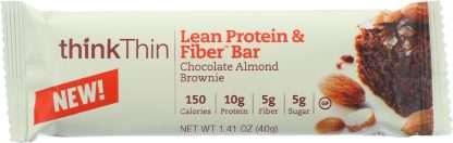 THINKTHIN: Lean Protein and Fiber Bar Chocolate Almond Brownie, 1.41 oz