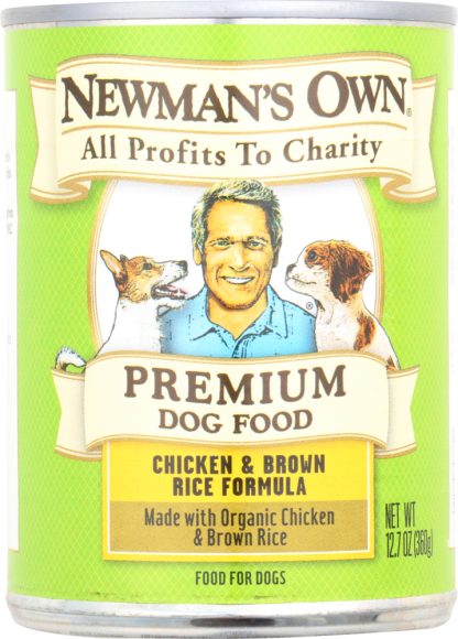 NEWMAN'S OWN: Premium Dog Food Chicken and Brown Rice in Can, 12.7 oz