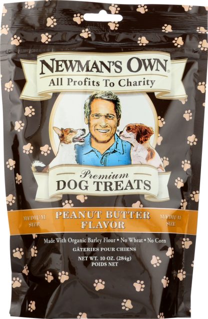 NEWMAN'S OWN: Premium Dog Treats Medium Peanut Butter, 10 oz